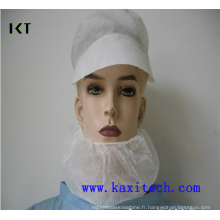 Masque à la barbe non tissé jetable avec double élastine Kxt-Nbc02